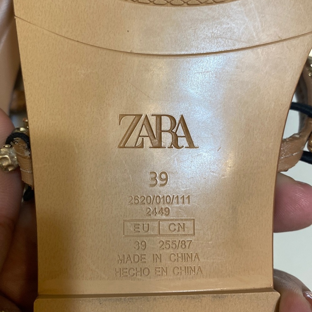 Zara Flat Rhinestone Sandals - Picture 8 of 9